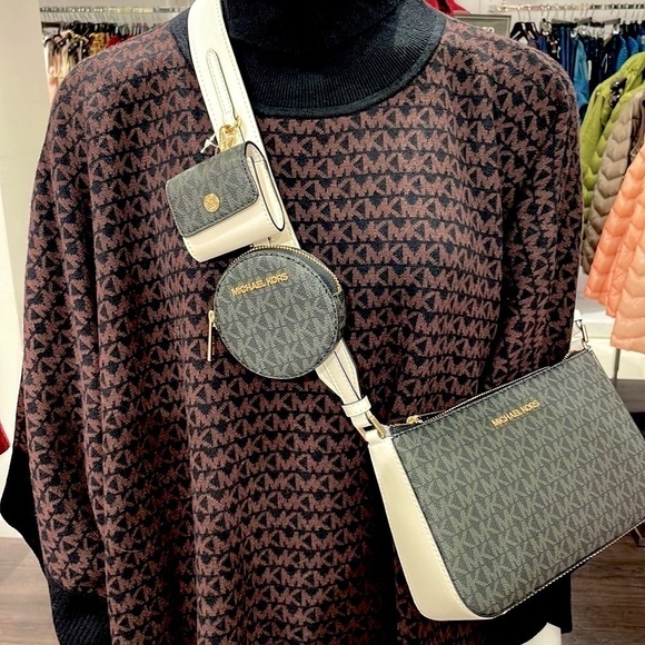 MICHAEL KORS 🖤 Jet Set Travel Small Logo Shouldercrossbody Bag tech Pouches